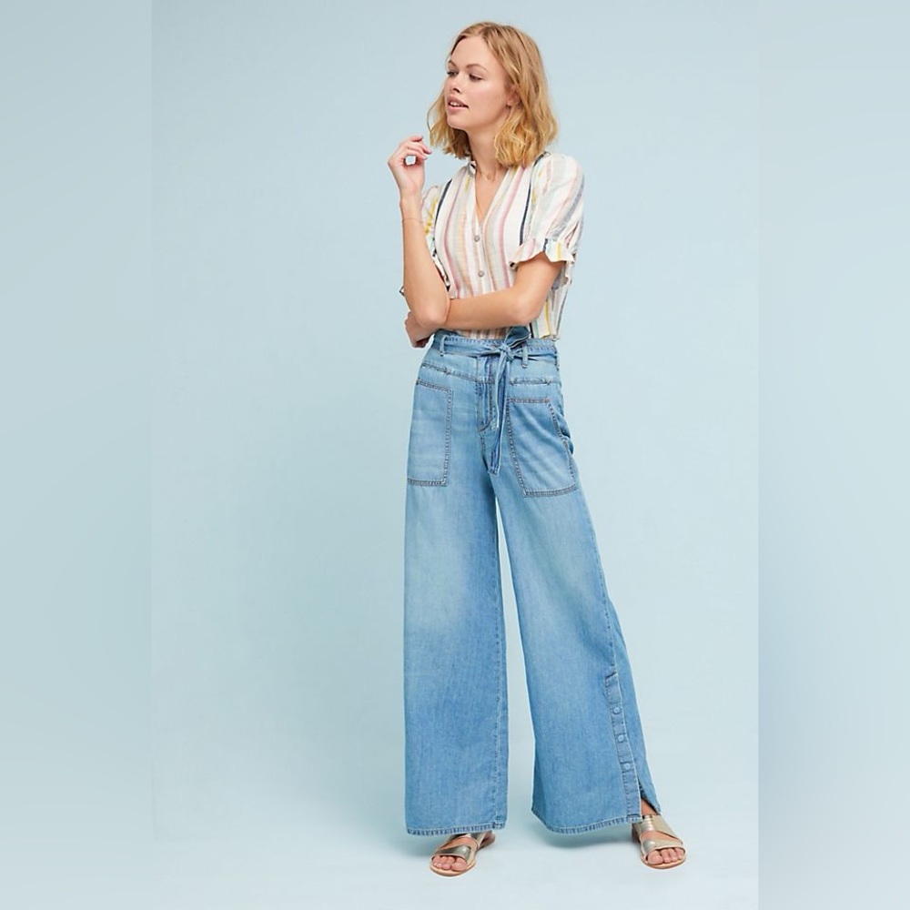 Anthropologie Light Blue Flare Jeans